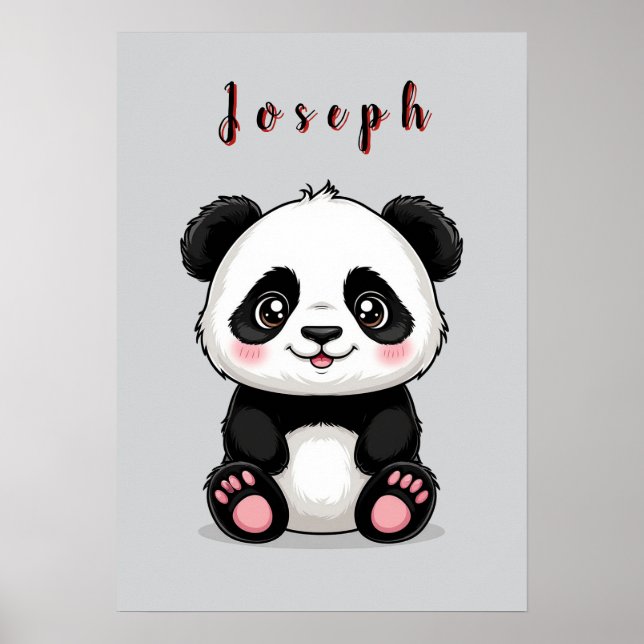 Adorable Cartoon Panda 🐼✨ Cozy Nursery Decor Poster (Framsidan)