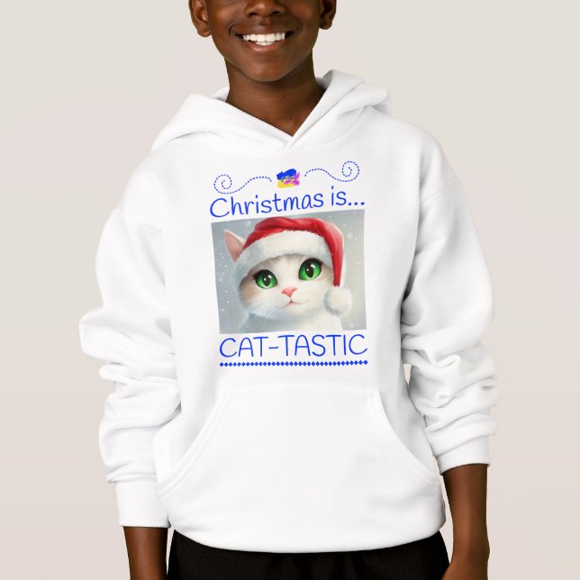 Adorable Cat Christmas Tee – Cat-tastic Holidays (Framsida)