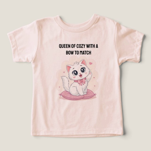 Adorable Cat Graphic Tee for Kids & Animal Lovers (Design Framsida)
