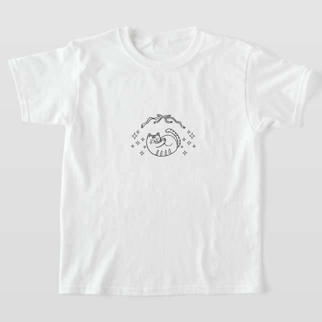 Adorable Cat Kid's T Shirt (Laydown)