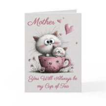 Adorable Cats in a Teacup Greeting Card