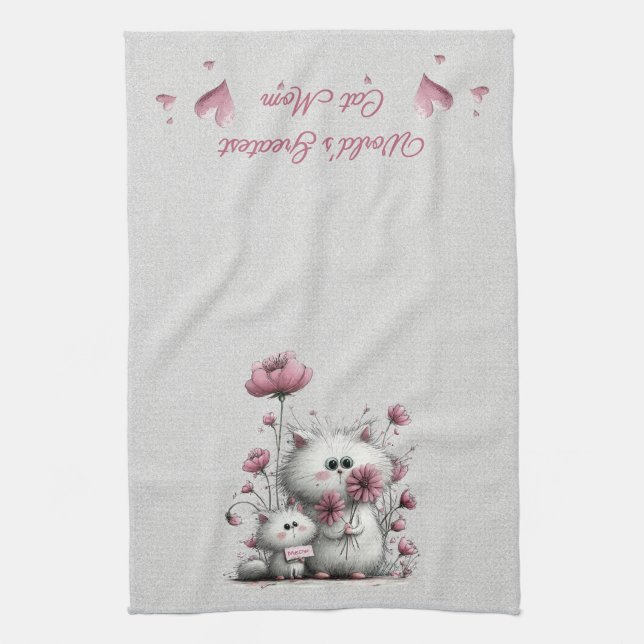 Adorable Cats Meow Kitchen Towel Kökshandduk (Vertikal)