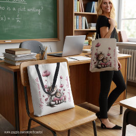 Adorable Cats Teacher Tote Tygkasse
