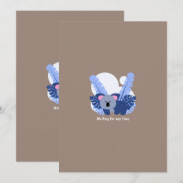 Adorable Character Animal Character Koala Art Inbjudningar
