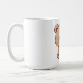 Adorable Chibi Bear with Heart  Kaffemugg