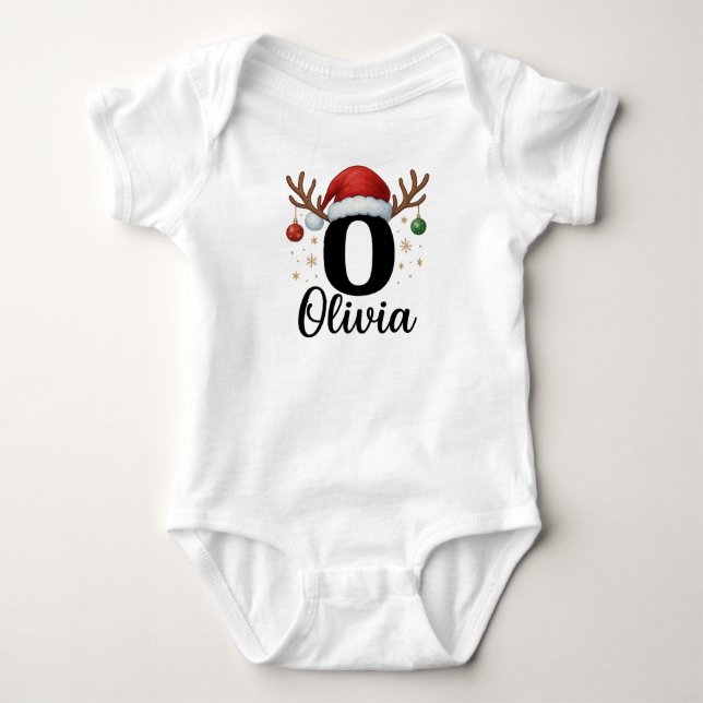 Adorable Christmas Baby Clothes T Shirt (Framsida)