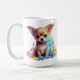 ADORABLE CHRISTMAS CHIHUAHUA PUPPY HUND KAFFEMUGG