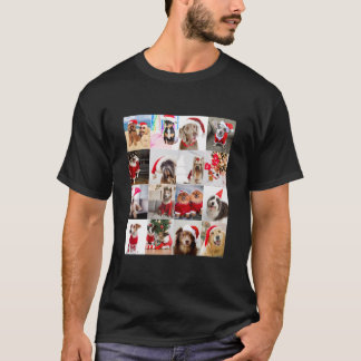 Adorable Christmas Dog Photo Collage Classic T-Shi T Shirt