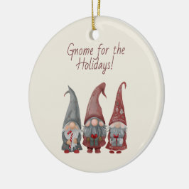 Adorable Christmas Gnomes with Holiday Cheer  Julgransprydnad Keramik