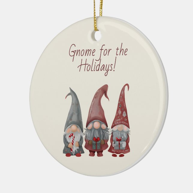 Adorable Christmas Gnomes with Holiday Cheer  Julgransprydnad Keramik (Vänster)