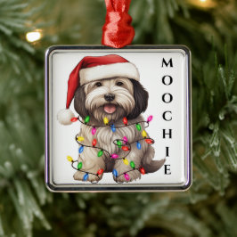 ADORABLE CHRISTMAS HAVANESE HUND JULGRANSPRYDNAD METALL