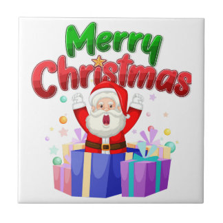 Adorable Christmas Snowman Ceramic Tile Kakelplatta