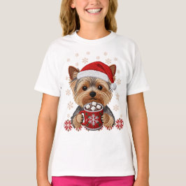 Adorable Christmas Yorkshire Terrier T Shirt