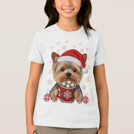 Adorable Christmas Yorkshire Terrier T Shirt