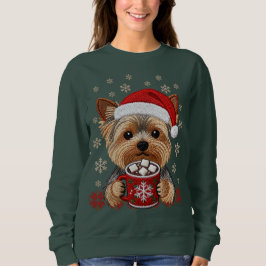 Adorable Christmas Yorkshire Terrier T Shirt