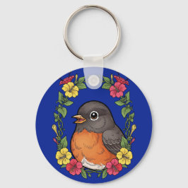 Adorable Connecticut Bird With Mirabilis Nyckelring