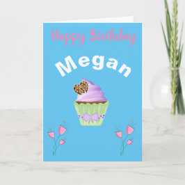 ADORABLE CUPCAKE ANPASSNINGSBAR BIRTHDAY KORT