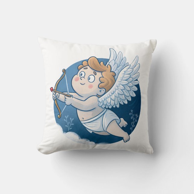 Adorable Cupid Valentine’s Day Kudde (Framsida)