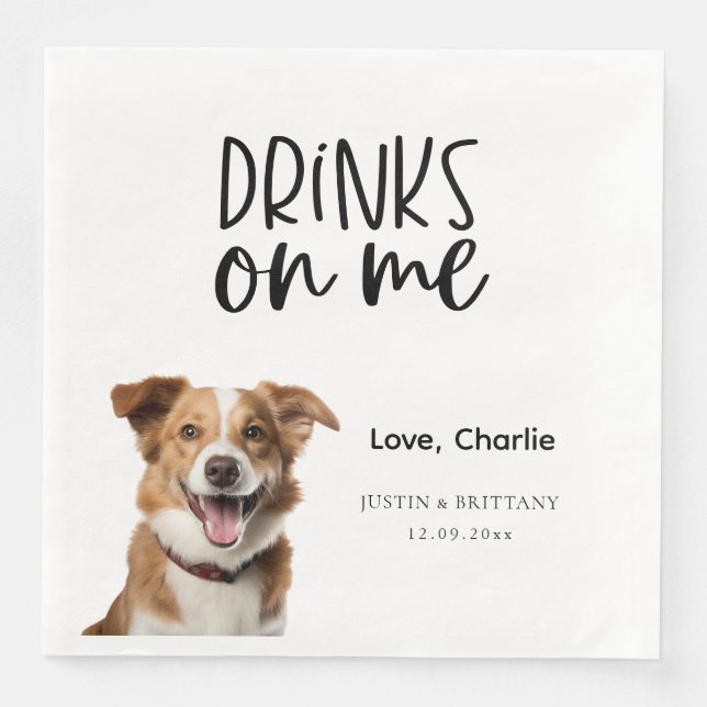 Adorable Custom Pet Wedding Pappersservett (Framsida)