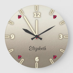 Adorable Cute ,Ladybugs,Luminous-Personalized Stor Klocka