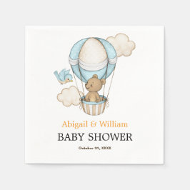 Adorable Cute Teddy Bear Baby Shower Party Pappersservett