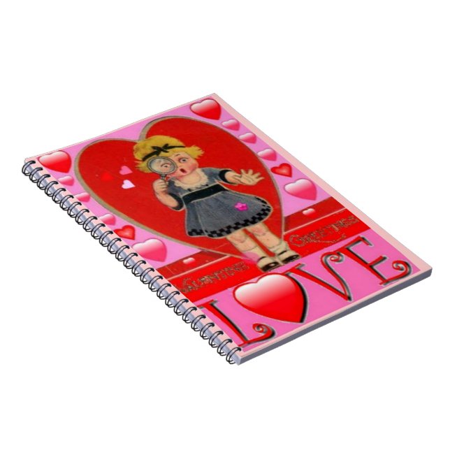 ADORABLE DESIGNER NOTEBOOK - VALENTINS DAGSGIFTS ANTECKNINGSBOK MED SPIRAL (Högra Sidan)