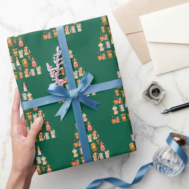 Adorable Dog Christmas Tree  Presentpapper (Gifting)