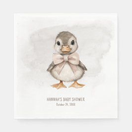 Adorable Duckling Waddle It Be Baby Shower Pappersservett