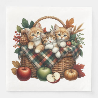 ADORABLE FALL AUTUMN THEMED KITTENS & CATS PAPPERSSERVETT