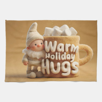 Adorable Felt Gnome with Marshmallow Mug Kökshandduk