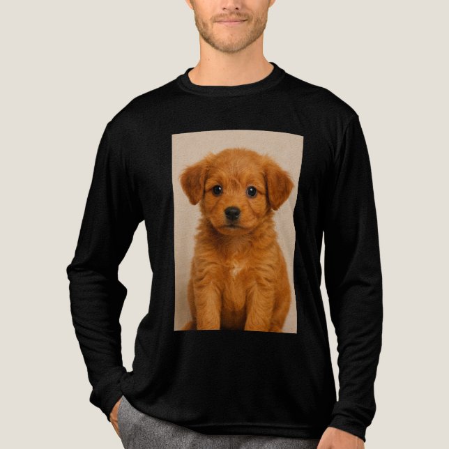 Adorable Fluffy Puppy Face | Cute Dog Lover T-Shir T Shirt (Framsida)