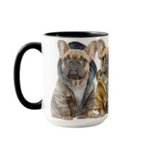 ADORABLE FRANSK BULLDOGS with SWEATERS