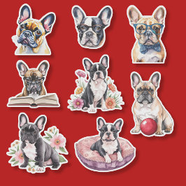 Adorable French Bulldog Collection  Klistermärken