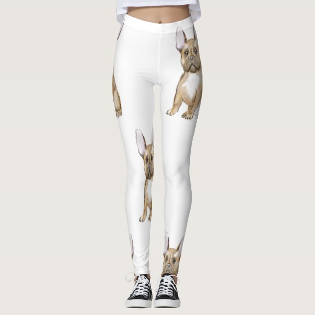 Adorable french bulldog puppy leggings (Framsida)