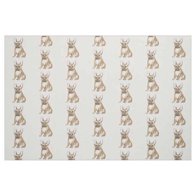 Adorable french bulldog tyg (Fat Quarter)