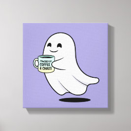 Adorable Ghost Cute Halloween Illustration Canvastryck
