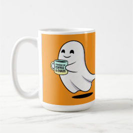 Adorable Ghost Cute Halloween Illustration Kaffemugg