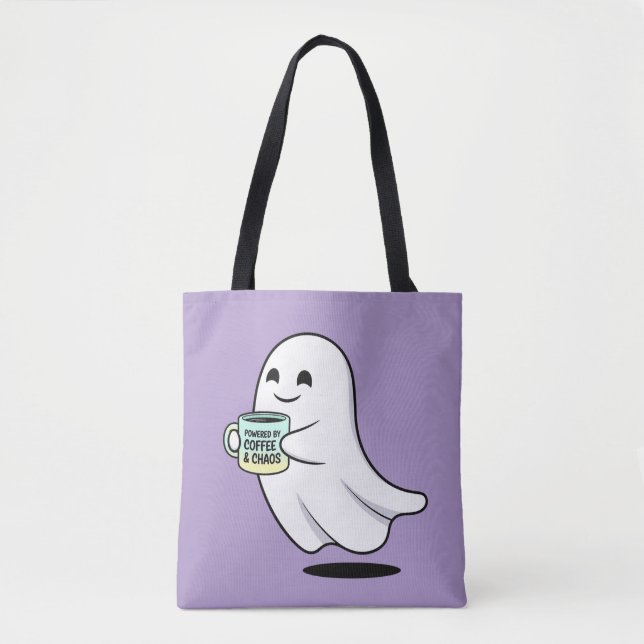 Adorable Ghost Cute Halloween Illustration Tygkasse (Framsida)