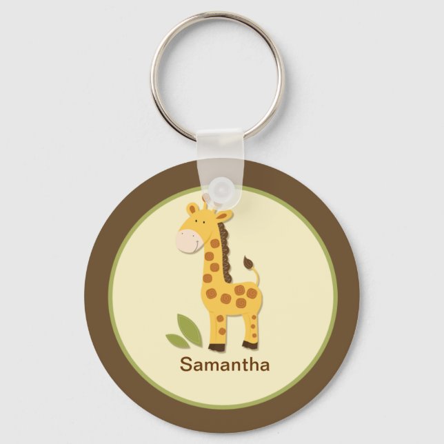 ADORABLE GIRAFFE ANPASSADE KEYCHAIN NYCKELRING (Framsida)