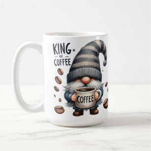 ADORABLE GRÅTT GNOME CUTE COFFEE SAYING KAFFEMUGG