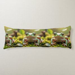 Adorable Green Frog Body Pillow Kroppskudde