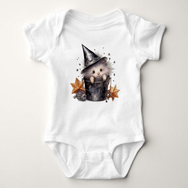 ADORABLE HALLOWEEN HEDGEHOG IN A BUCKET T SHIRT (Framsida)