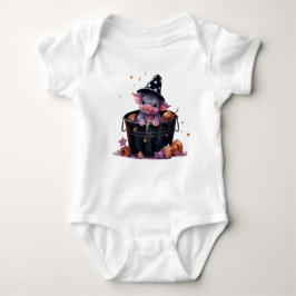 ADORABLE HALLOWEEN PIGLET IN A BUCKET T SHIRT