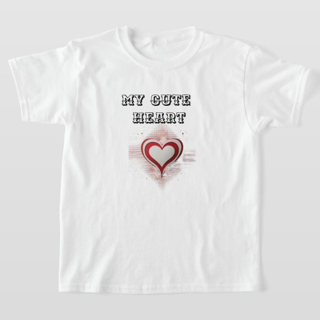 Adorable Heart Kids T-Shirt:Spread Love Everywhere T Shirt (Laydown)