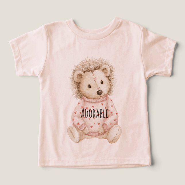Adorable Hedgehog Animal T Shirt (Design Framsida)