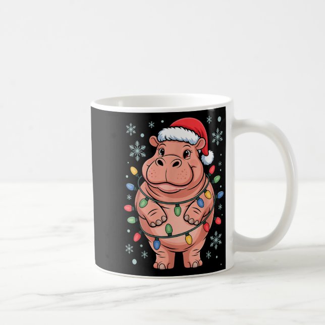 Adorable Hip Wrapped Christmas Light Santa Hat Win Kaffemugg (Höger)