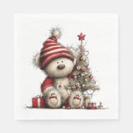 ADORABLE HOLIDAY CHRISTMAS TEDDY BEAR PAPPERSSERVETT