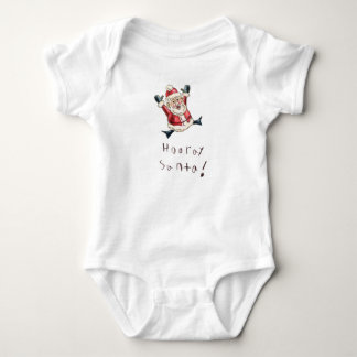 Adorable "Hooray Santa" Baby Shirt T