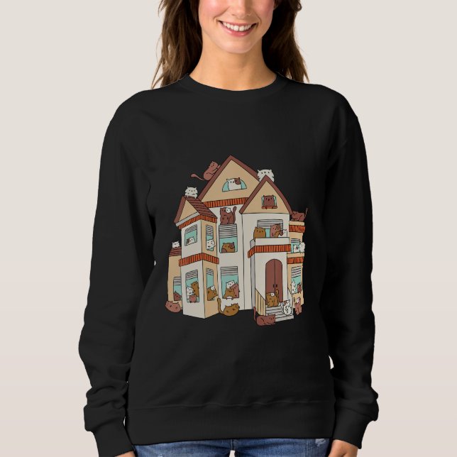 Adorable House Cats in Cute Poses Cat  Cute Cats T Shirt (Framsida)