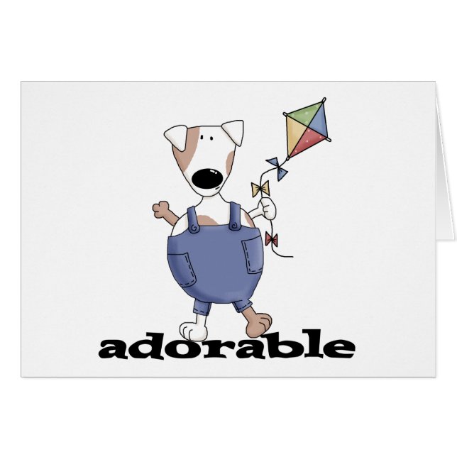 ADORABLE HUND HÄLSNINGSKORT (Framsidan Horizontal)